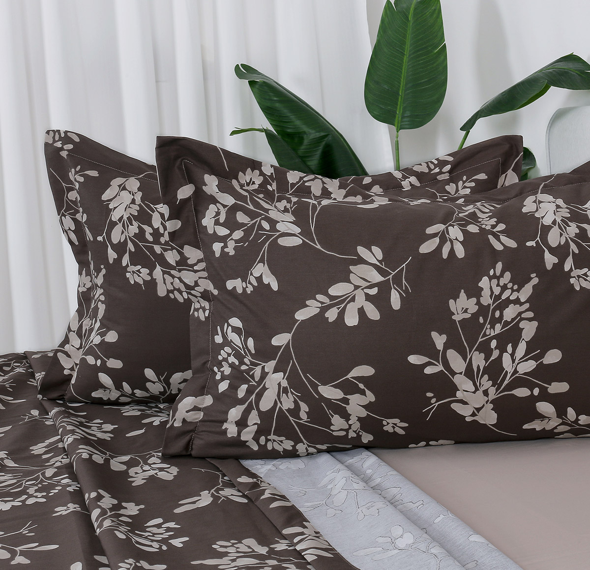 Beauty Home Σετ σεντόνια υπέρδιπλα με λάστιχο Memories Art 12693 165x200+30 Καφέ