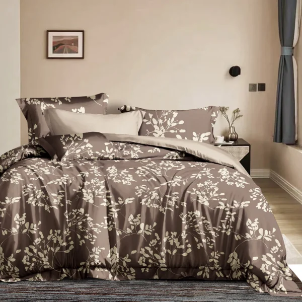 12693 Beauty Home Σετ παπλωματοθήκη υπέρδιπλη Memories Art 12693 230x250 Καφέ