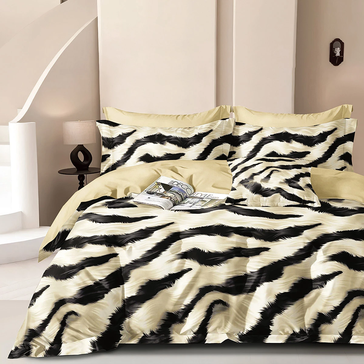 12695 Beauty Home Σετ σεντόνια υπέρδιπλα με λάστιχο Memories Art 12695 165x200+30 Μπεζ