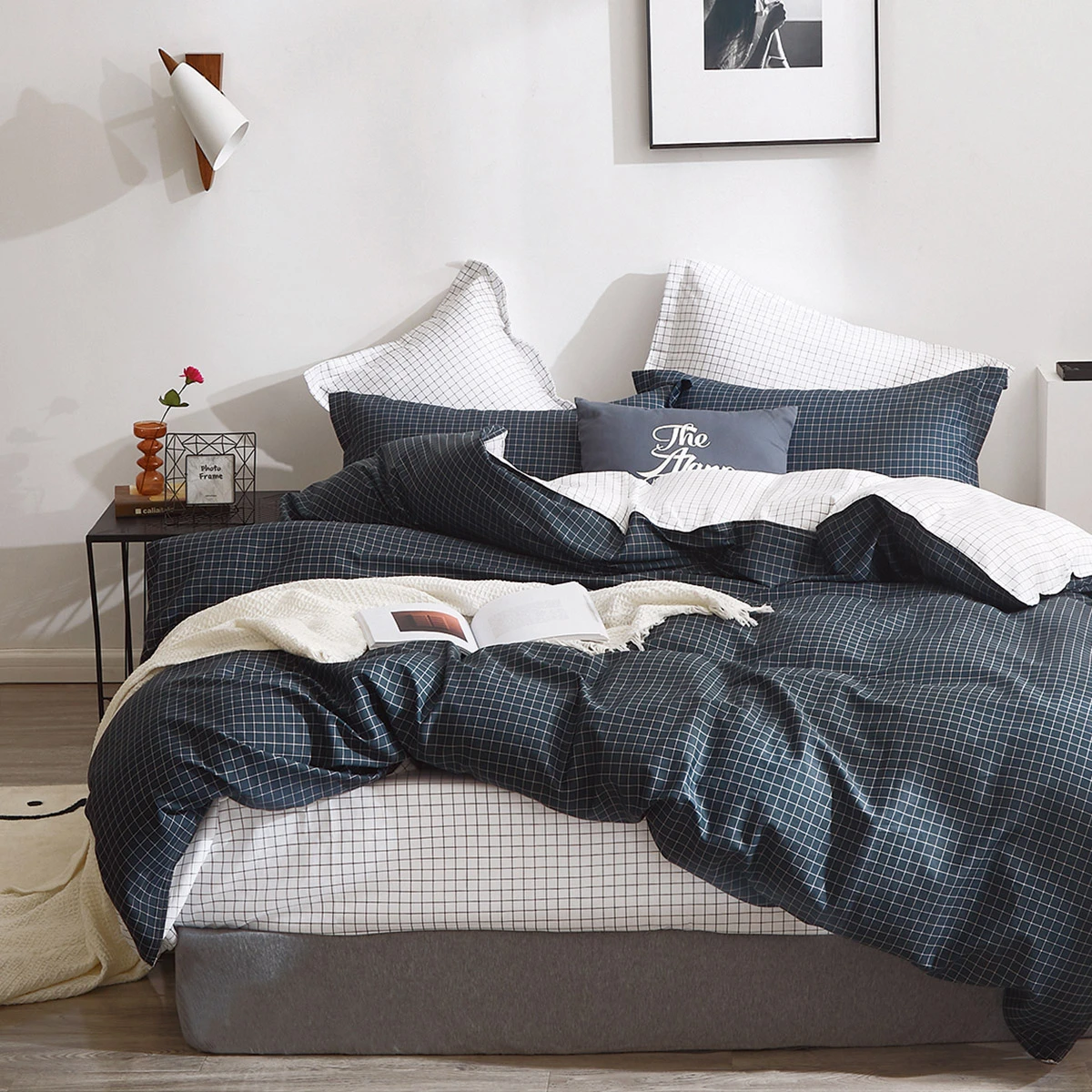 12697 Beauty Home Σετ σεντόνια υπέρδιπλα με λάστιχο Memories Art 12697 165x200+30 Ανθρακί