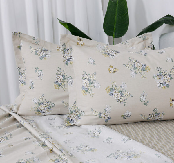 Beauty Home Σετ σεντόνια υπέρδιπλα με λάστιχο Memories Art 12698 165x200+30 Μπεζ