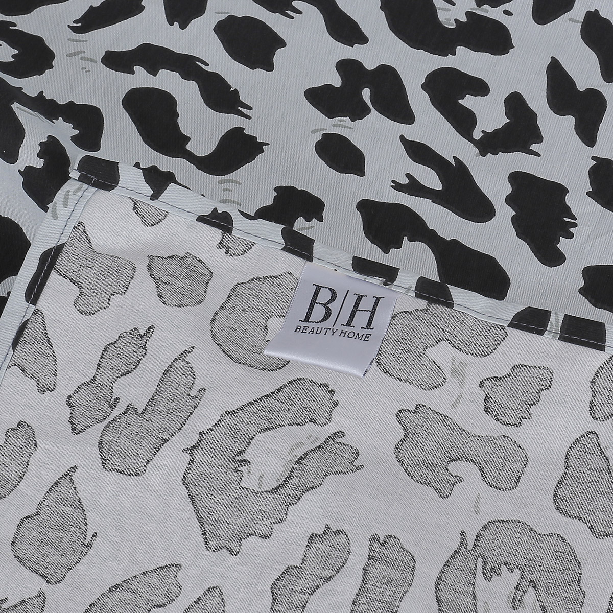 Beauty Home Σετ σεντόνια υπέρδιπλα με λάστιχο Memories Art 12699 165x200+30 Γκρι,Σιέλ