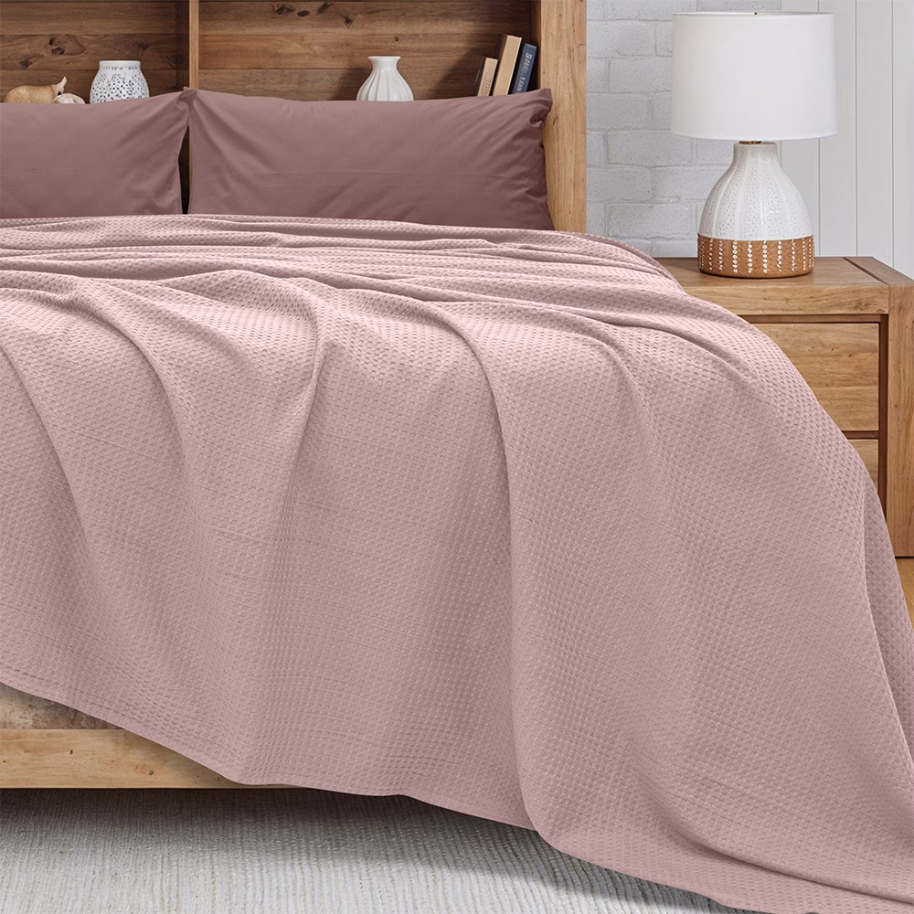 1300002006-a LINO Κουβέρτα Ημίδιπλη (170x240) Πικέ Cocoon Ροζ