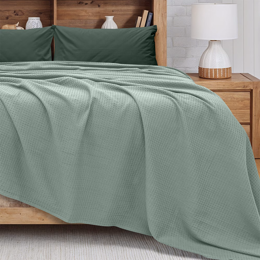 1300002017-a LINO Κουβέρτα Υπέρδιπλη (220x240) Πικέ Cocoon Μέντα