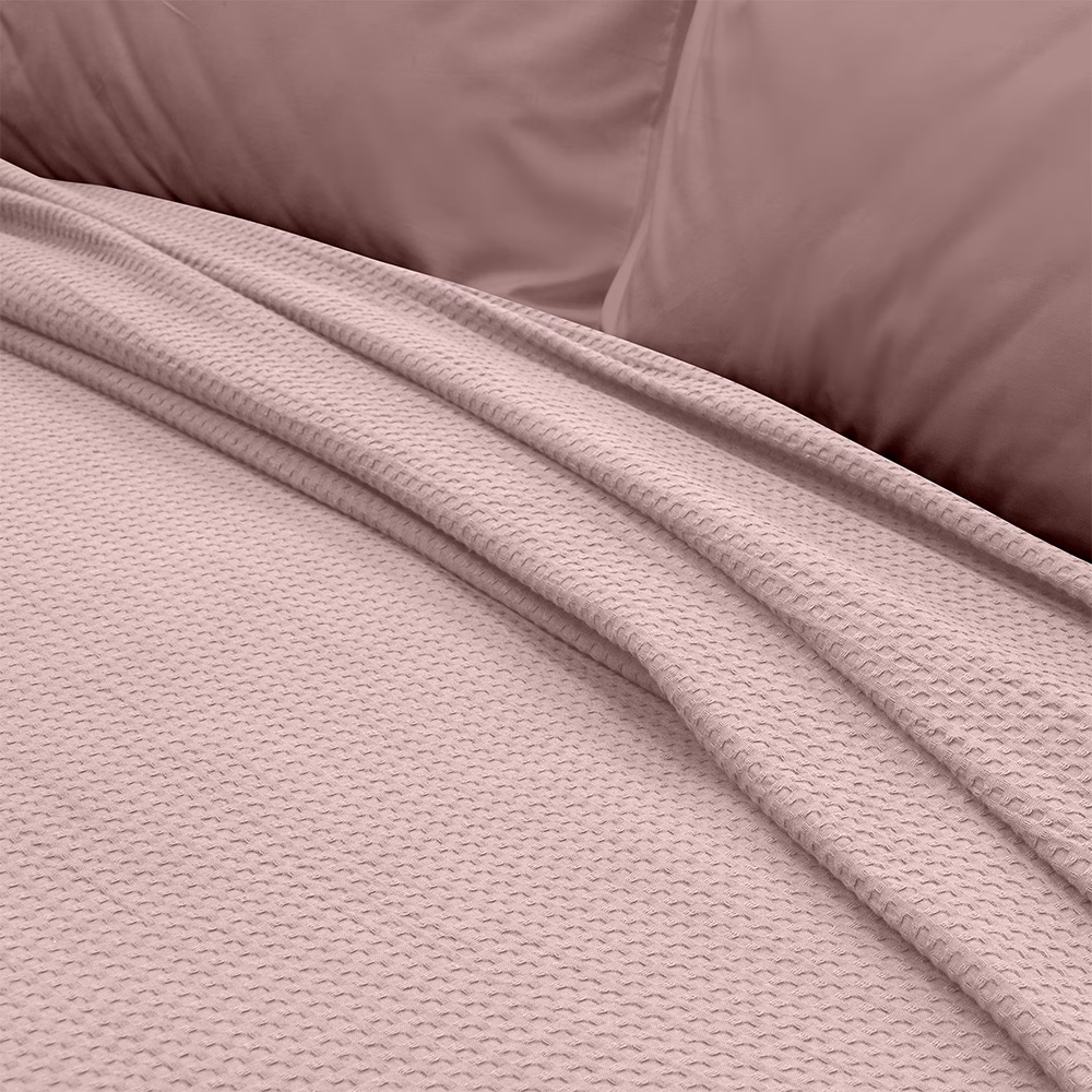 1300002018-b LINO Κουβέρτα Υπέρδιπλη (220x240) Πικέ Cocoon Ροζ