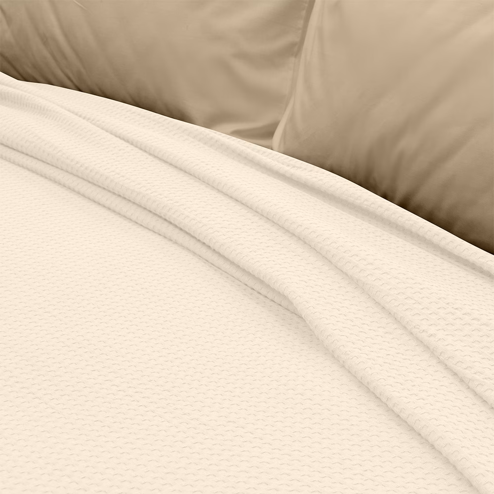 1300002022-b LINO Κουβέρτα Ημίδιπλη (170x240) Πικέ Cocoon Εκρού