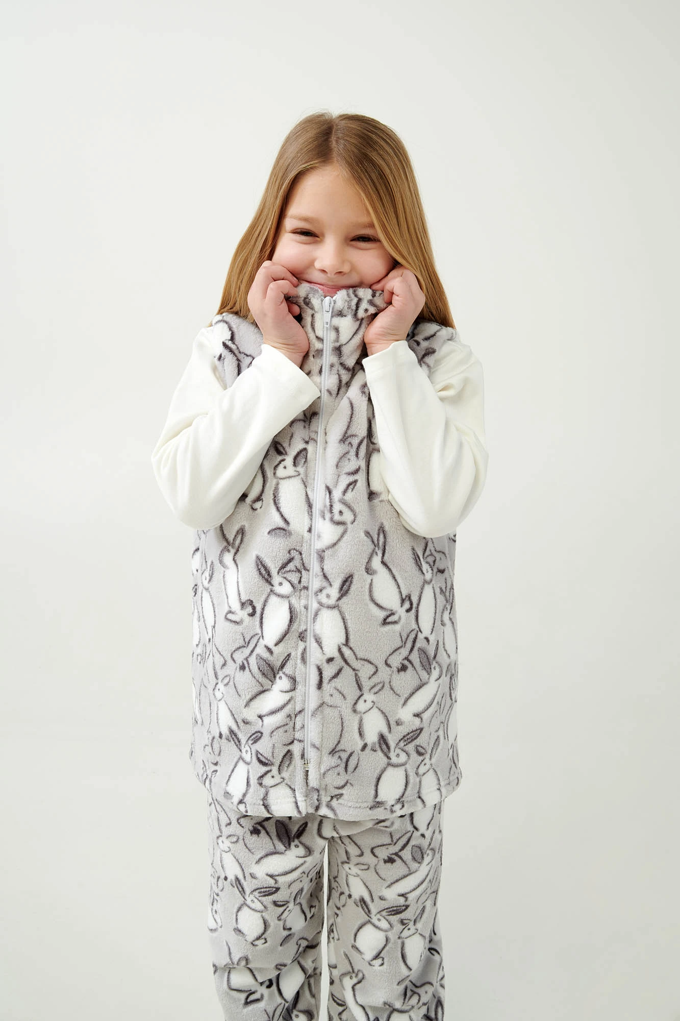 1_0357340076 Παιδικό Fleece Γιλέκο με Φερμουάρ