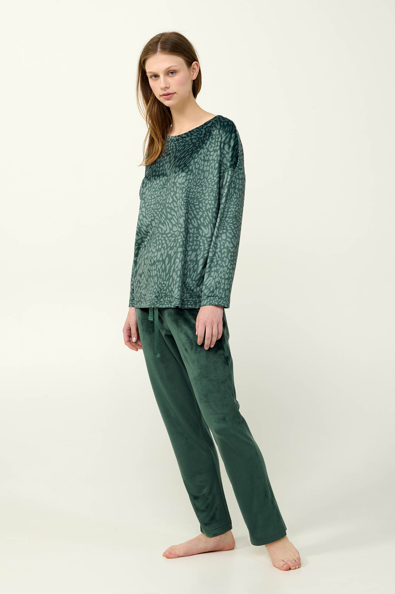 Γυναικείο Velvet Σετ Σπιτιού