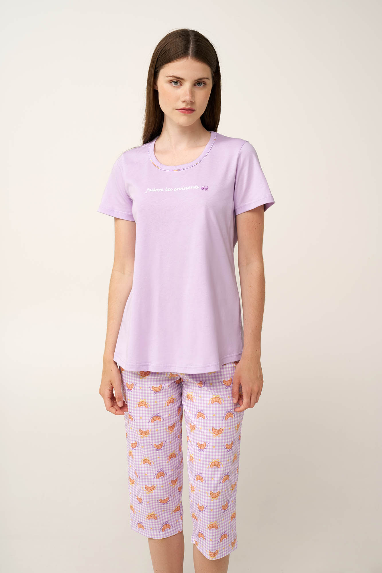 Βαμβακερή Γυναικεία Πυτζάμα Κάπρι