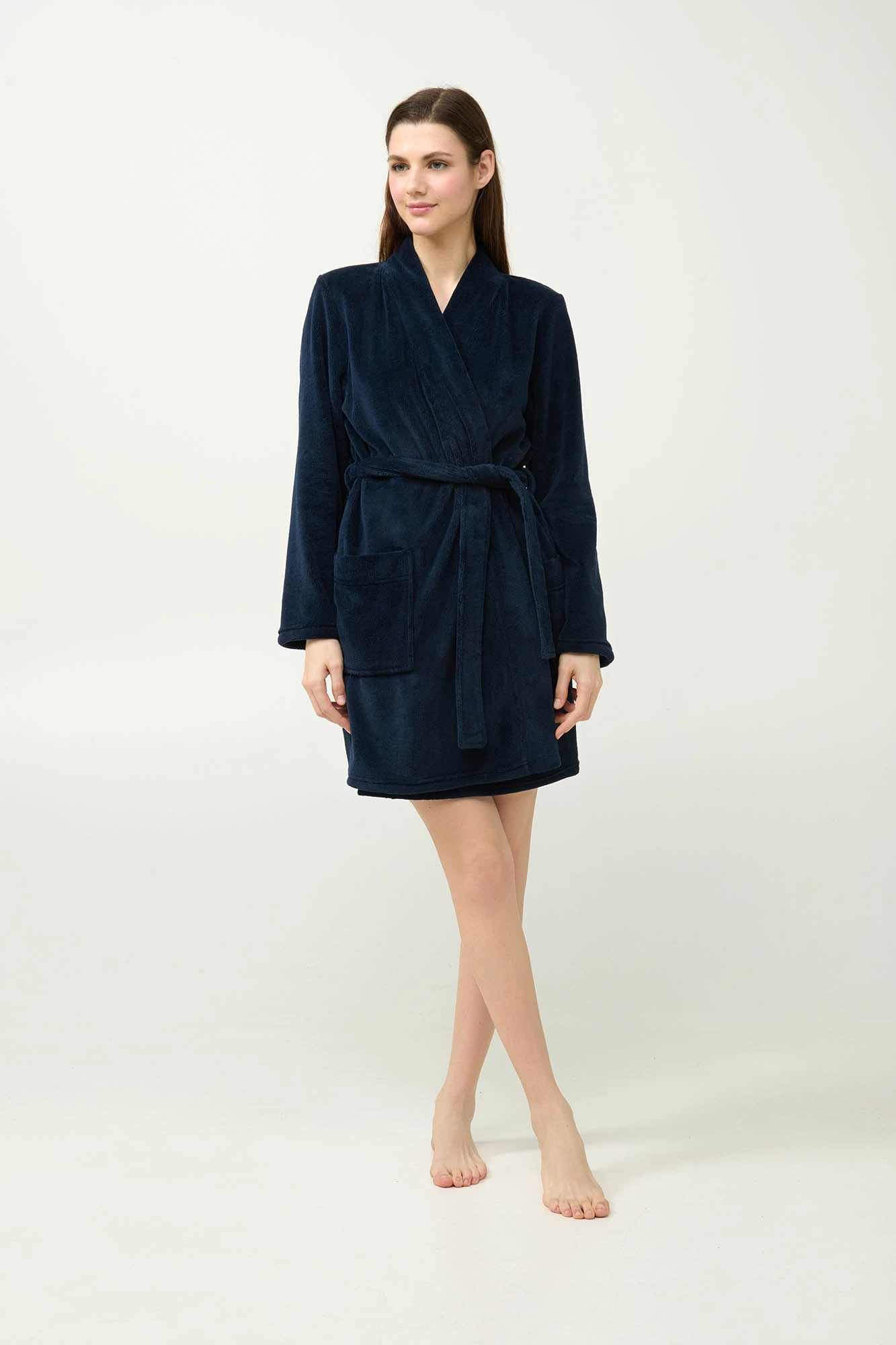 Γυναικεία Σταυρωτή Fleece Ρόμπα