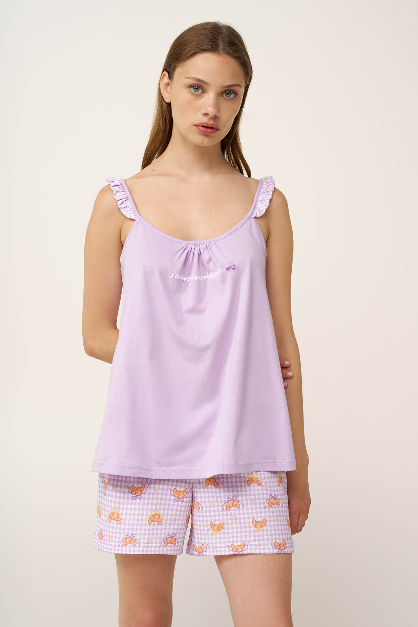 Βαμβακερό Baby Doll με Τιράντες