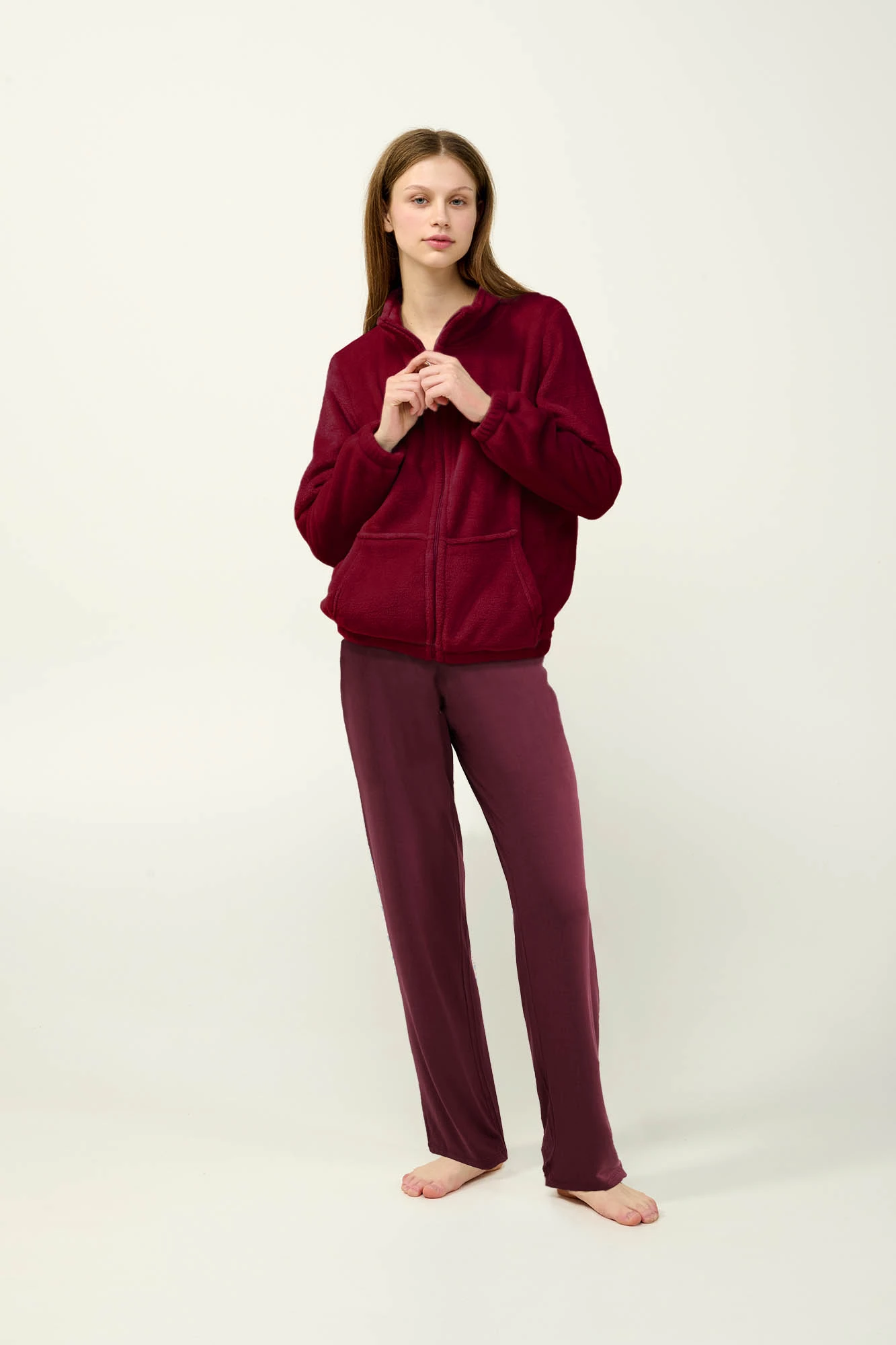 2_0770512844 Γυναικεία Fleece Ζακέτα με Φερμουάρ