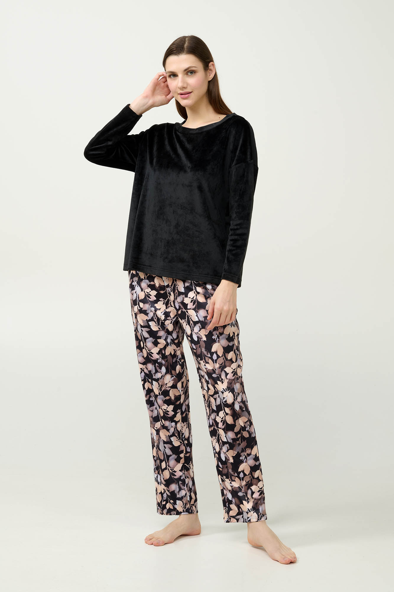 Γυναικείο Velvet Σετ Σπιτιού