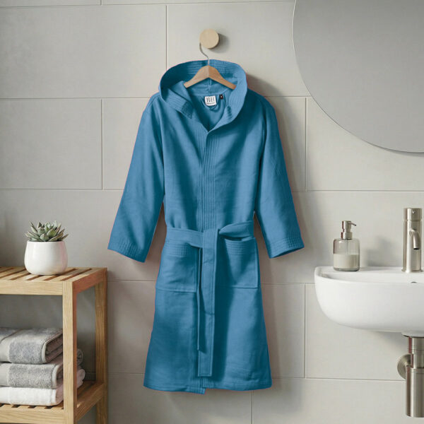 Beauty Home Μπουρνούζι με κουκούλα Mojo Art 3472 Μπλε