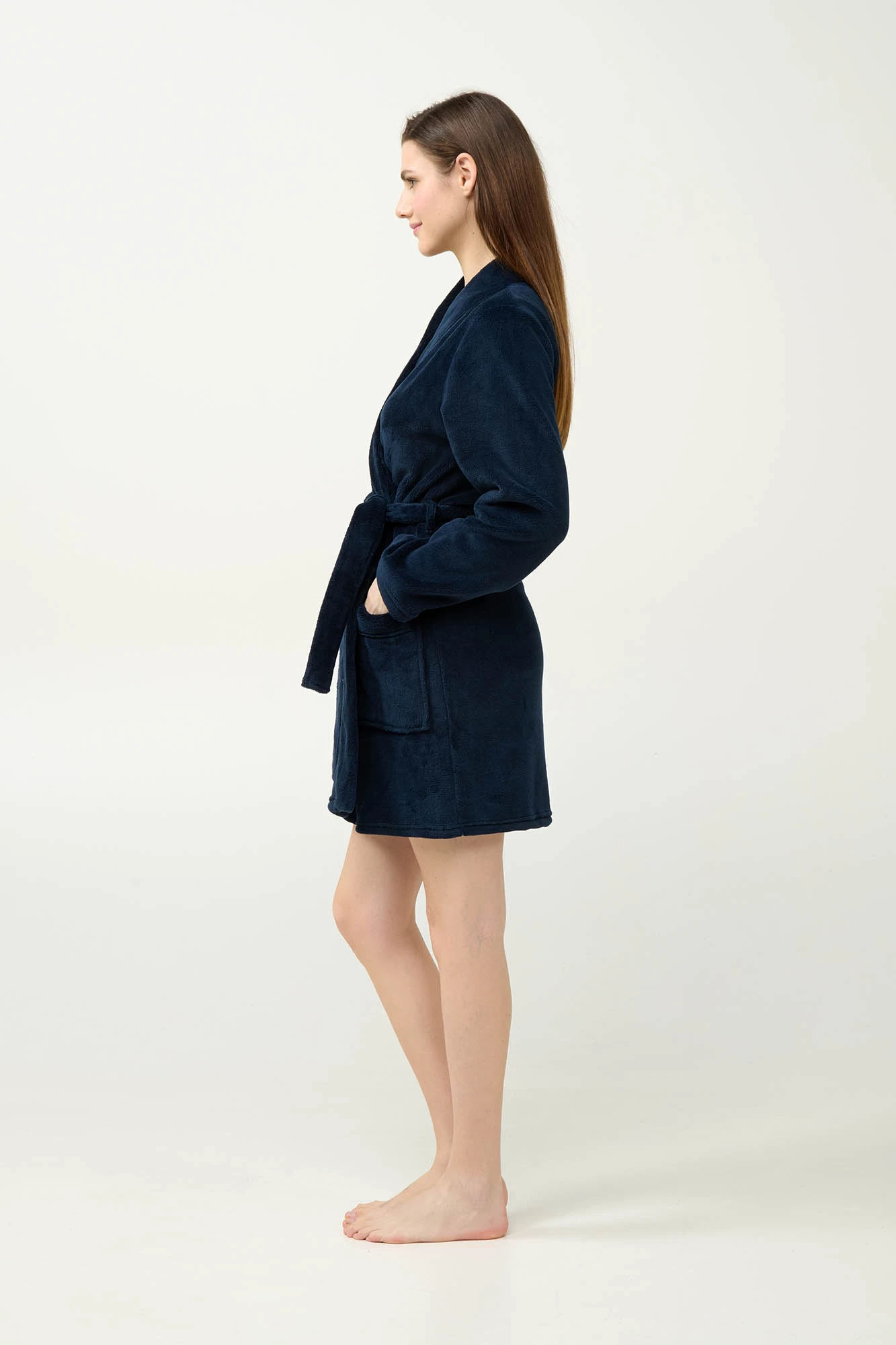 Γυναικεία Σταυρωτή Fleece Ρόμπα