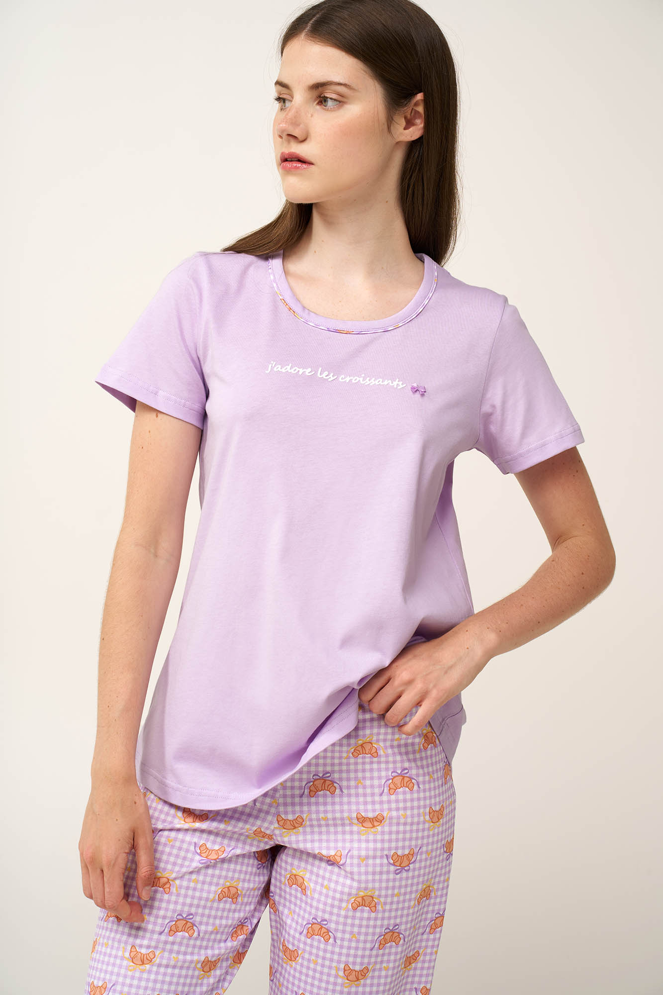 Βαμβακερή Γυναικεία Πυτζάμα Κάπρι