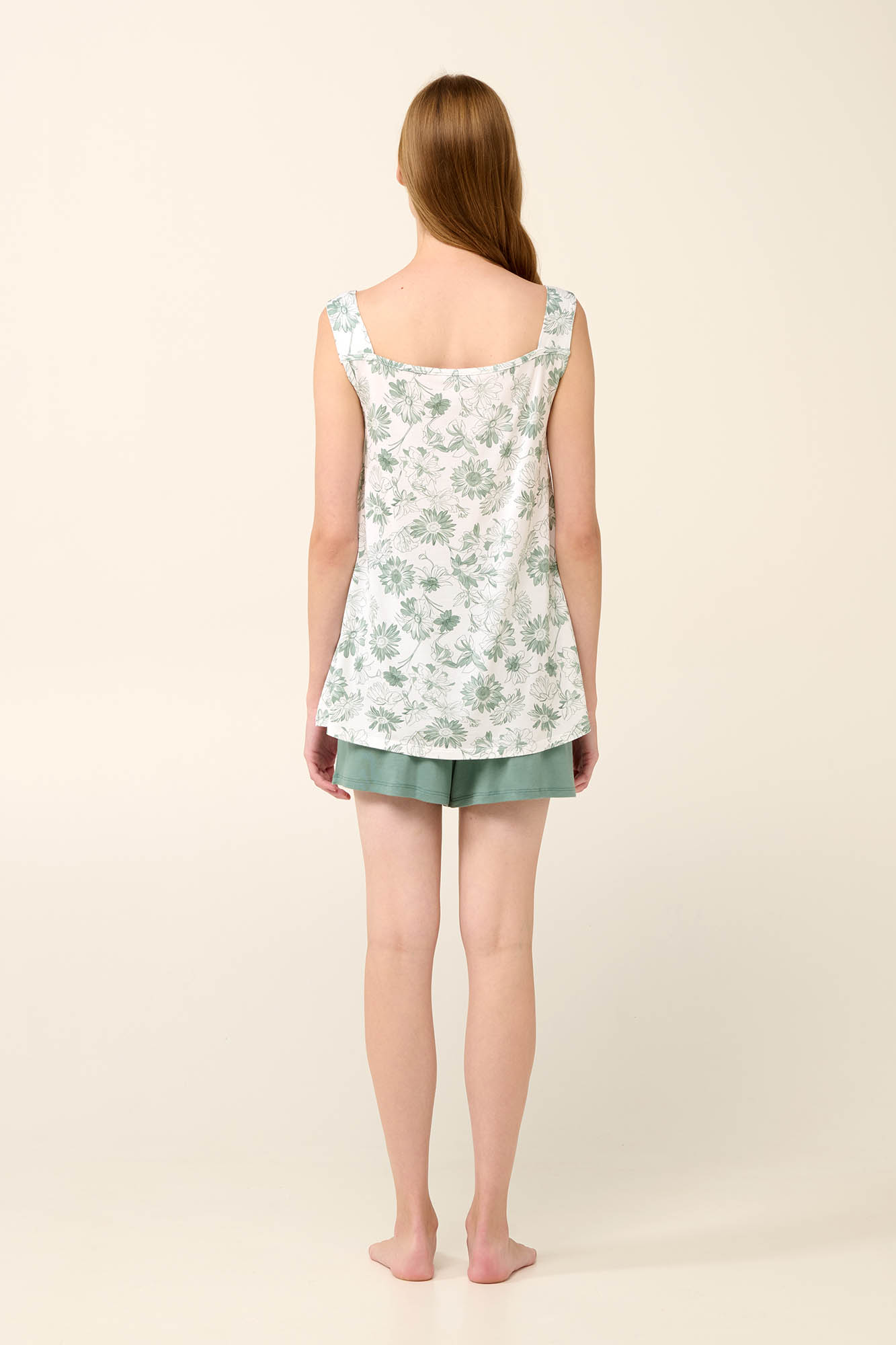 3_0273679656 Καλοκαιρινό Babydoll Micromodal με Ηλιοτρόπια