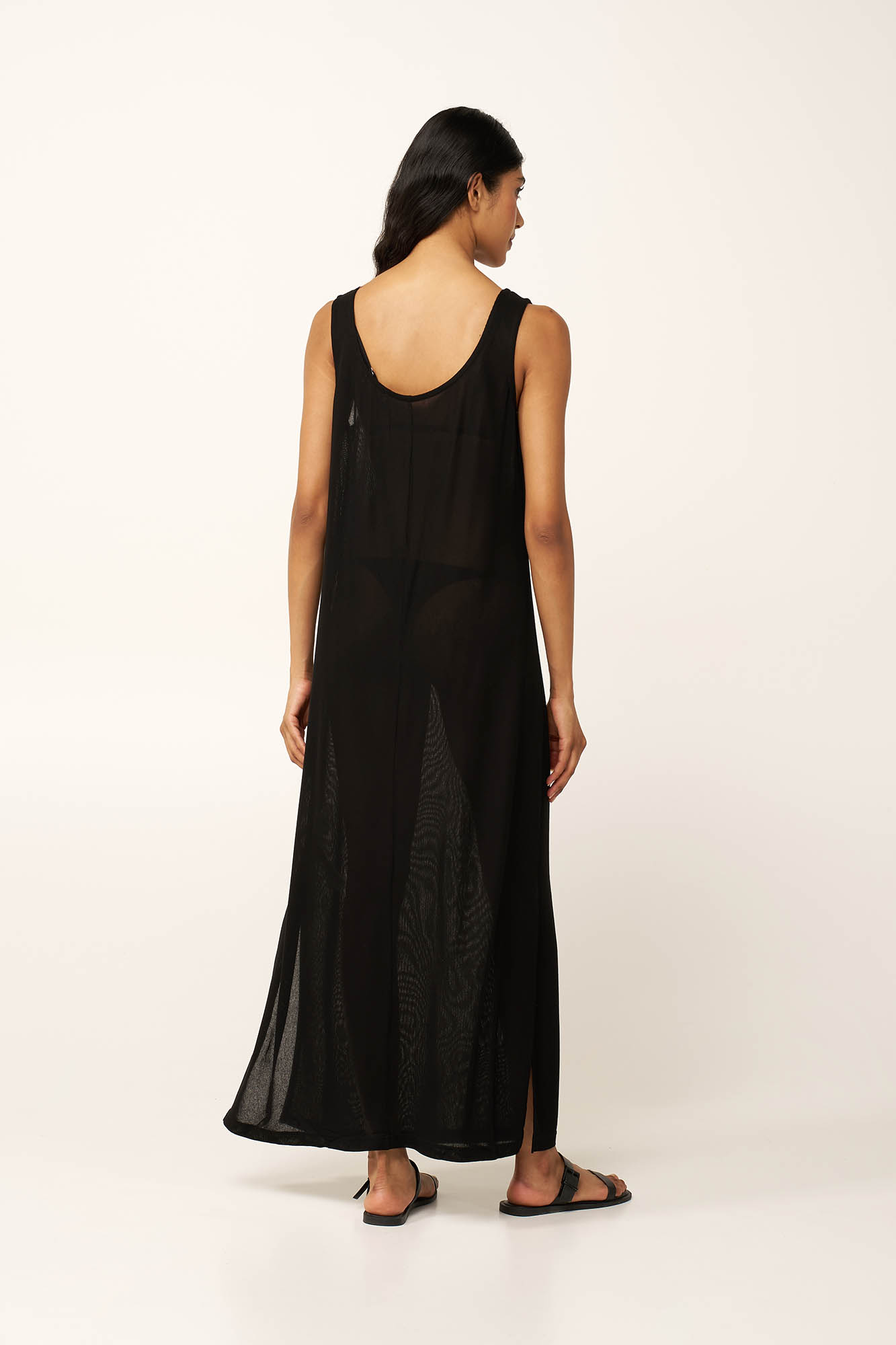 Αμάνικο Καλοκαιρινό Maxi Jacquard Φόρεμα