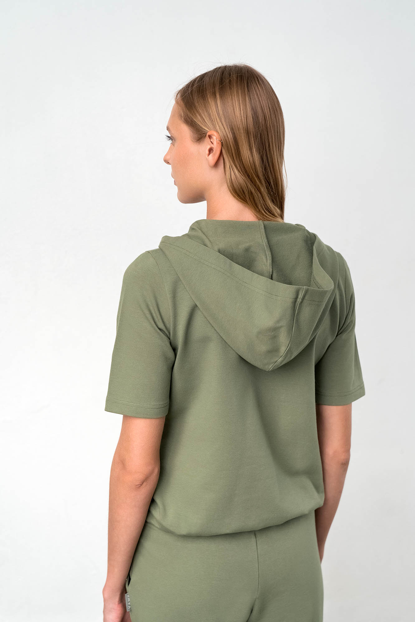 Μονόχρωμο Jacket με Φερμουάρ