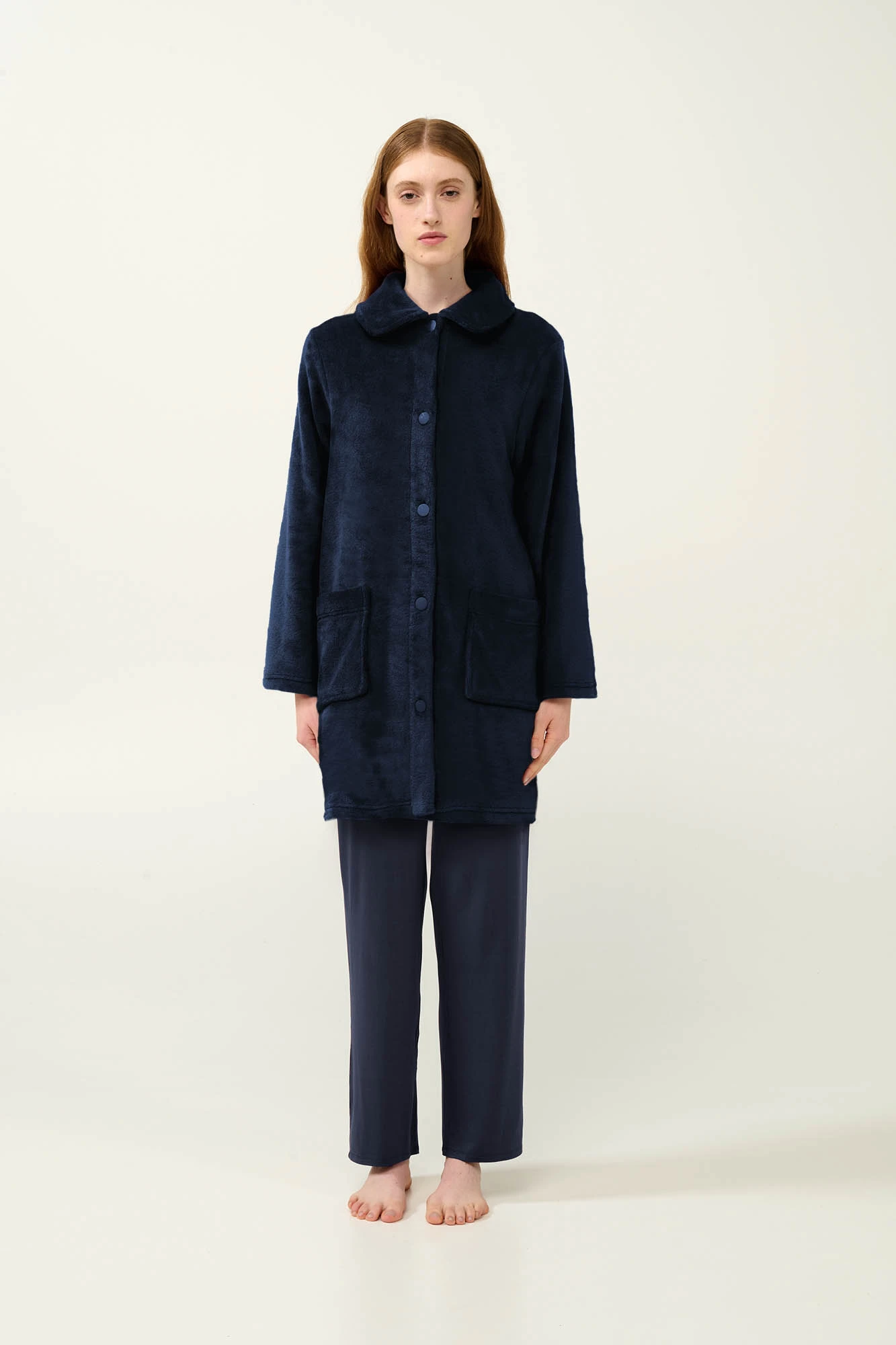 Γυναικεία Κουμπωτή Fleece Ρόμπα