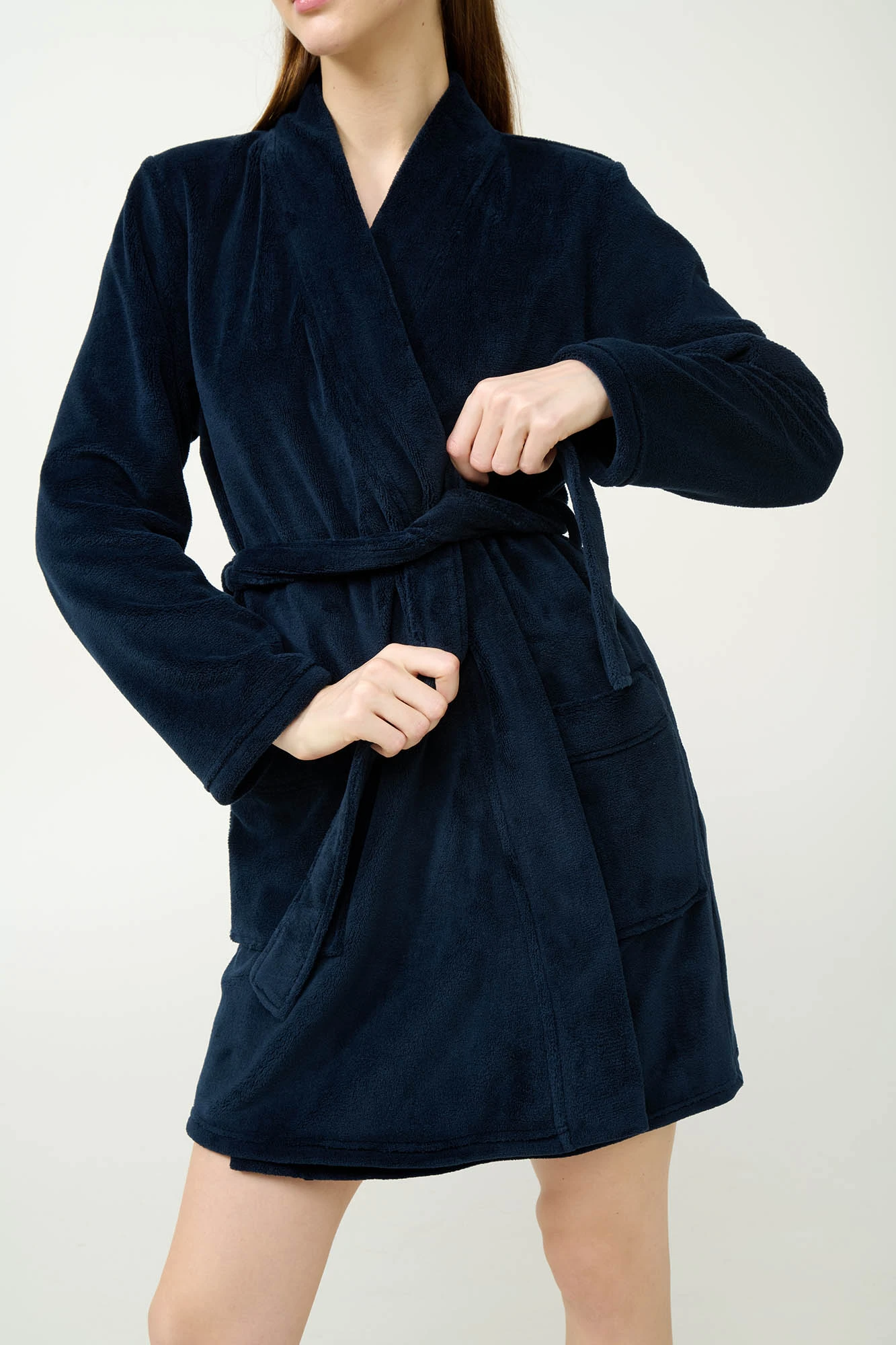 Γυναικεία Σταυρωτή Fleece Ρόμπα