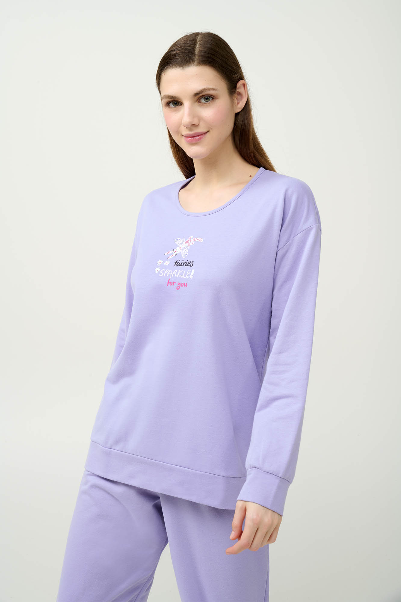 Χειμερινή Γυναικεία Πυτζάμα με Μανσέτες