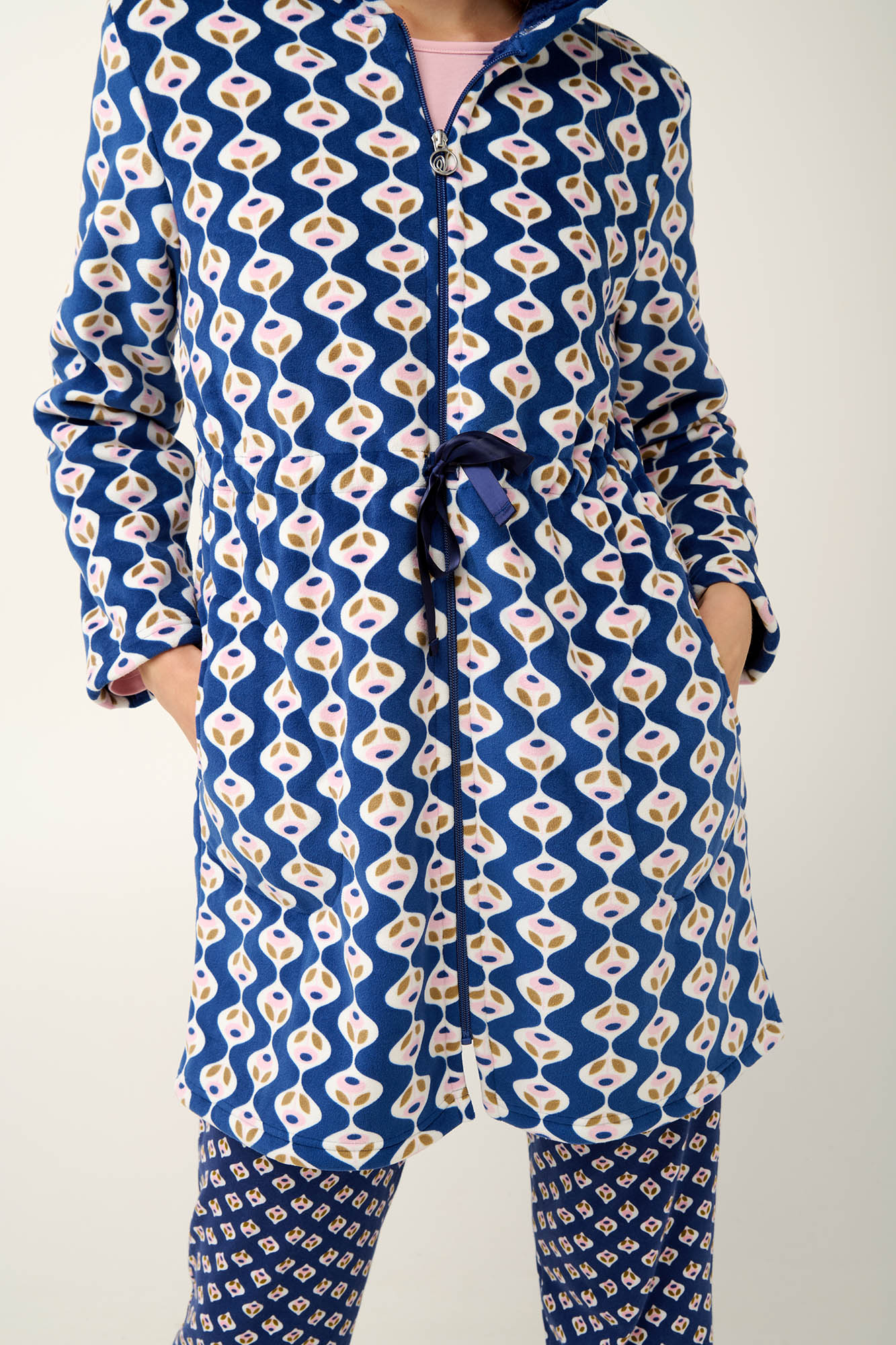 Γυναικεία Ρόμπα Fleece με Φερμουάρ