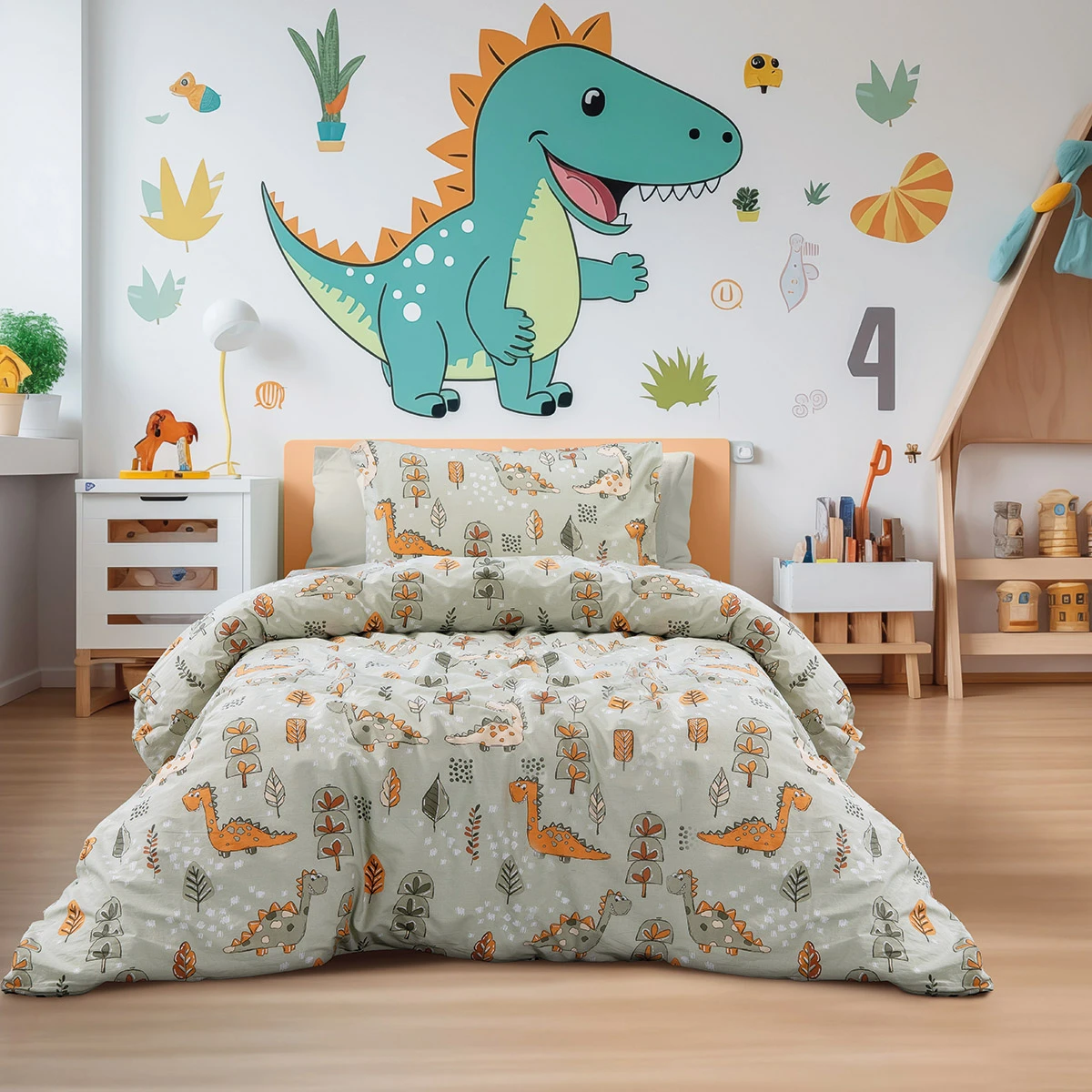 6326 Beauty Home Σετ σεντόνια μονά με λάστιχο Candy Art 6326 110x200+32 Λαδί