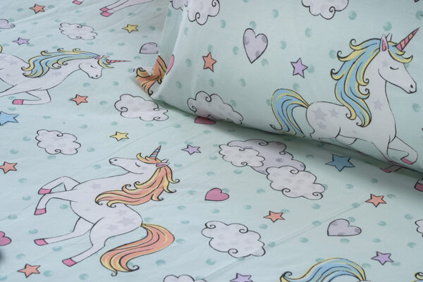 Beauty Home Σετ σεντόνια μονά Candy Art 6327 170x265 Μέντα