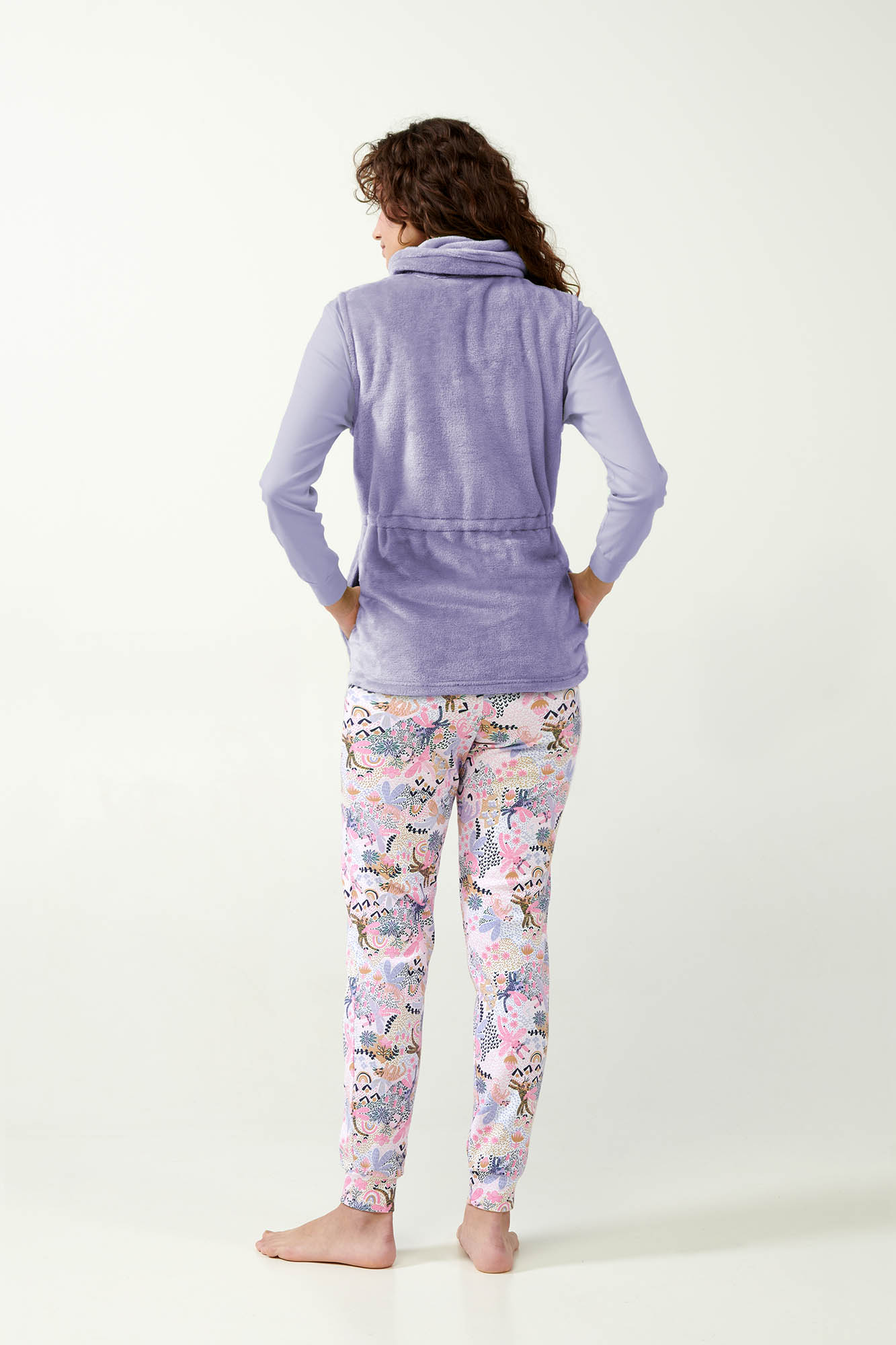 Μονόχρωμο Fleece Γιλέκο με Φερμουάρ