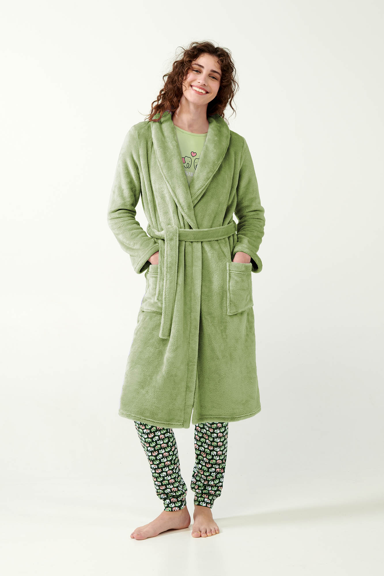 Μακριά Σταυρωτή Fleece Ρόμπα