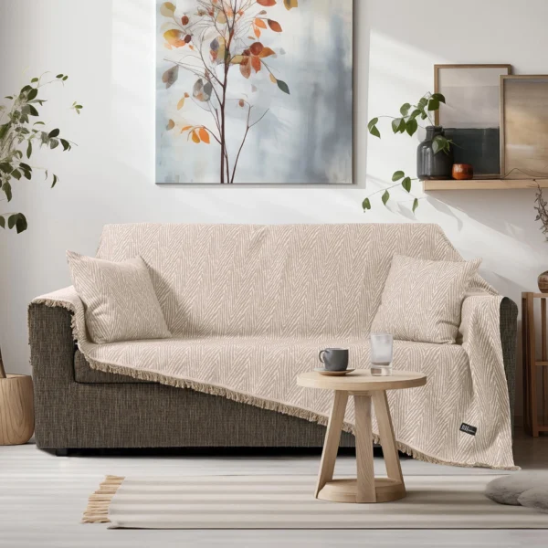 8717 Beauty Home Ριχτάρι Τριθέσιο Amos Art 8717 170x290 Μπεζ