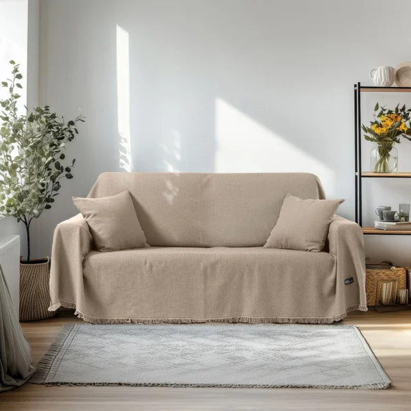 Beauty Home Ριχτάρια σετ 3τμχ Amos Art 8719 (170x170+170x240+170x290) Μπεζ