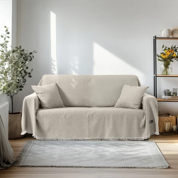 8729 Beauty Home Ριχτάρι Τριθέσιο Amos Art 8729 170x290 Εκρού