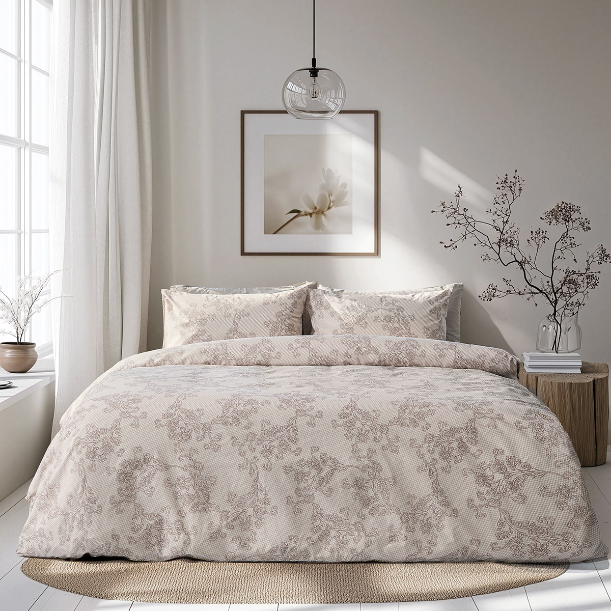 12570 Beauty Home Σετ Πάπλωμα υπέρδιπλο Moments Αrt 12570 220x240 Μπεζ