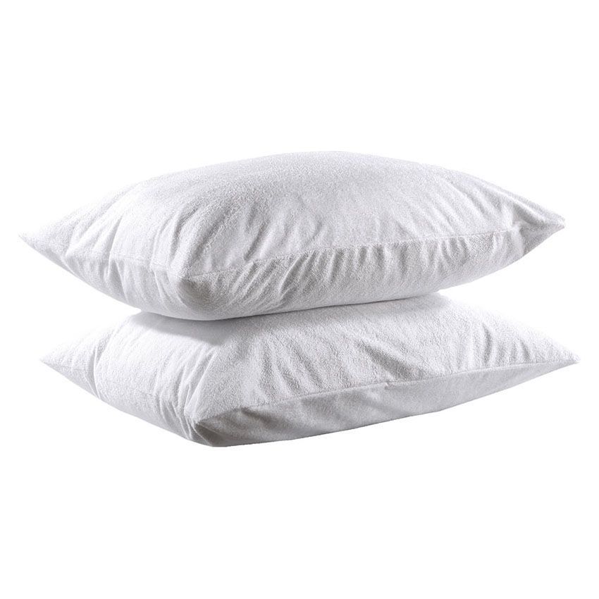 4200_pillowcases Beauty Home Ζεύγος αδιάβροχες προστατευτικές μαξιλαροθήκες 50x70 Λευκό