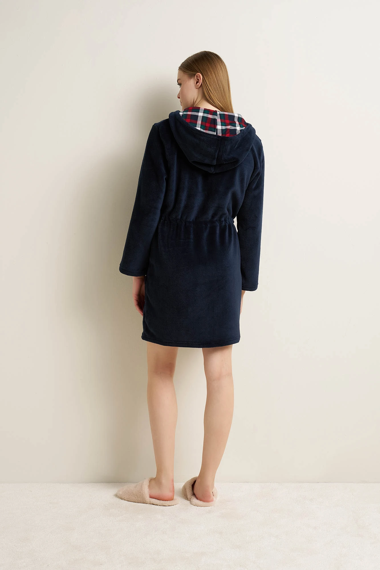 Γυναικεία Fleece Ρόμπα με Φερμουάρ