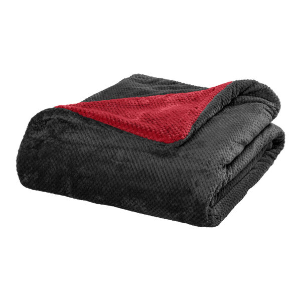 11601_Black_Red Beauty Home Κουβέρτα υπέρδιπλη διπλής όψεως Art 11601 Jacquard fleece 700gsm Fiesta Plus 220x240 Μαύρο,Κόκκινο