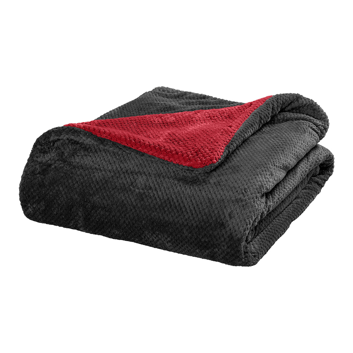 11601_Black_Red Beauty Home Κουβέρτα υπέρδιπλη διπλής όψεως Art 11601 Jacquard fleece 700gsm Fiesta Plus 220x240 Μαύρο,Κόκκινο