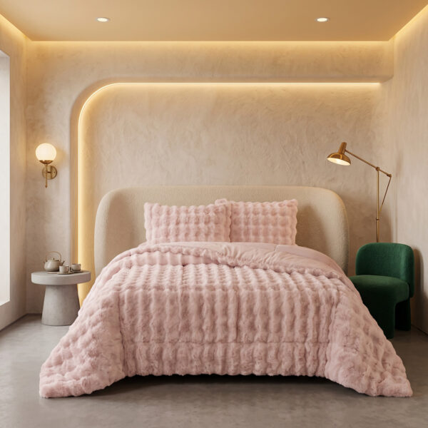 12664 Beauty Home Κουβερτοπάπλωμα γούνινο ημίδιπλο Art 12664 180x240 Ροζ