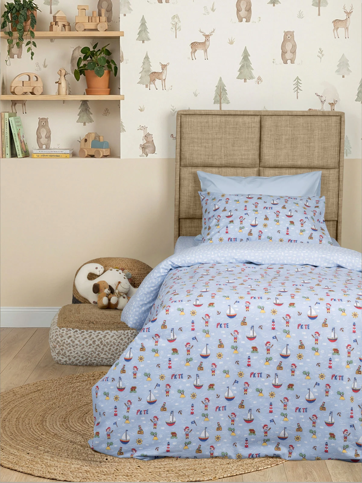151-53-173 Σετ Σεντόνια Cotton Feelings 50 Μονό με λάστιχο(105x205+30)