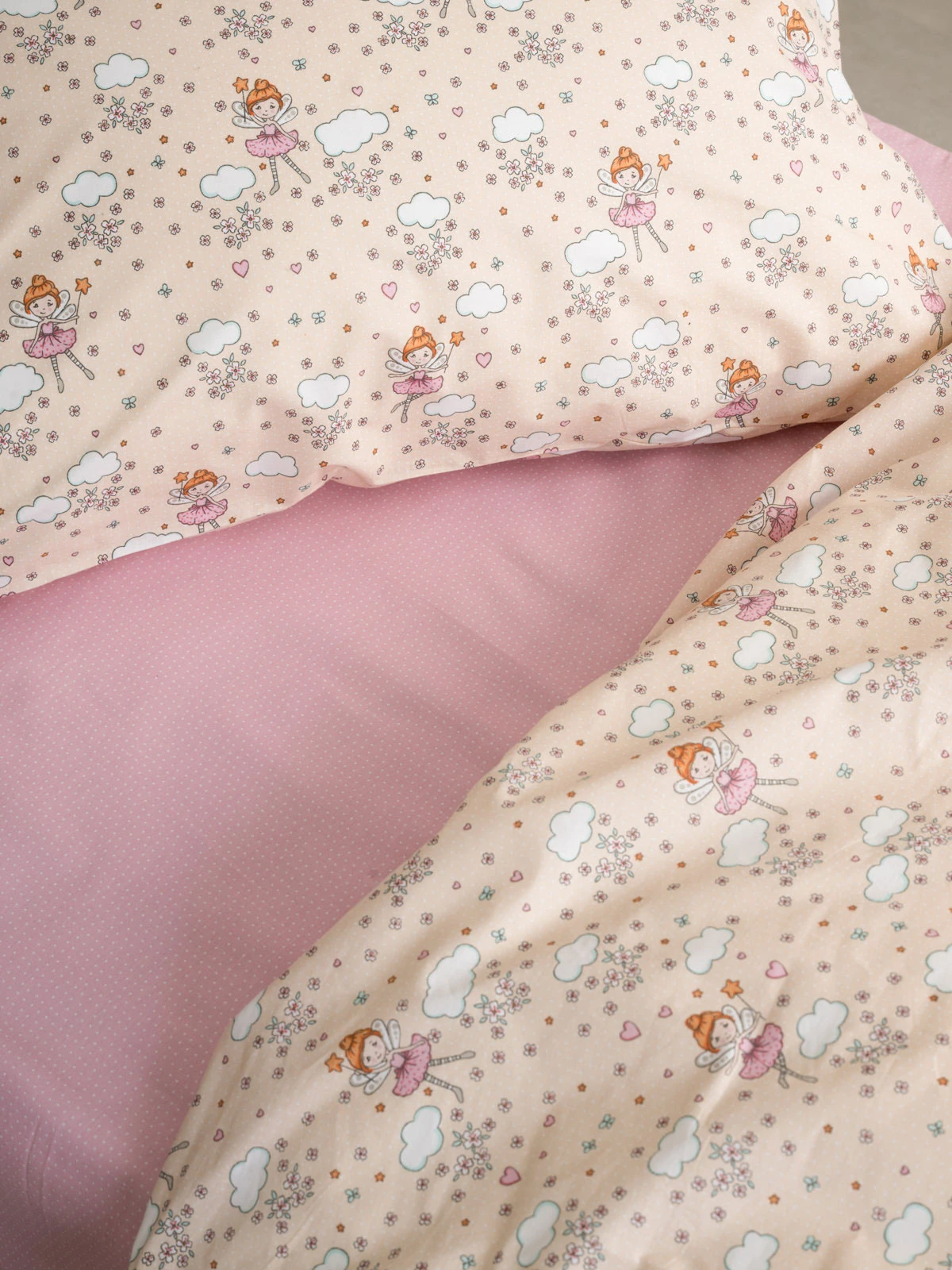 151-53-193-01 Σετ Σεντόνια Cotton Feelings 52 Μονό με λάστιχο(105x205+30)