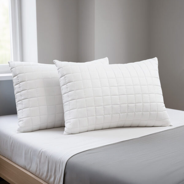 4401_Pillowcases Beauty Home Ζεύγος προστατευτικές μαξιλαροθήκες Micro Καπιτονέ Art 4401 50x80 Λευκό