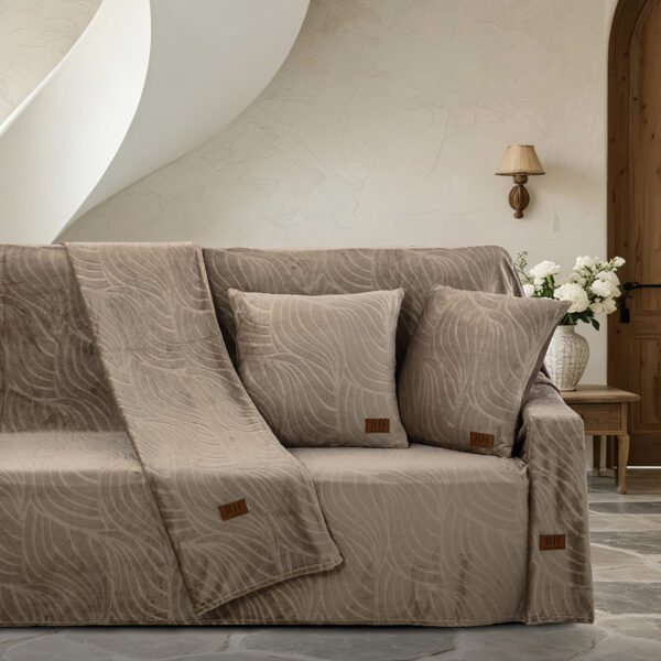 8672 Beauty Home Μαξιλαροθήκη διακοσμητική Sienna Art 8672 50x50 Μόκα