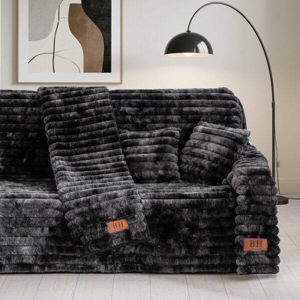8681 Beauty Home Μαξιλαροθήκη διακοσμητική Fur Tie Dye Art 8681 42x42 Ανθρακί