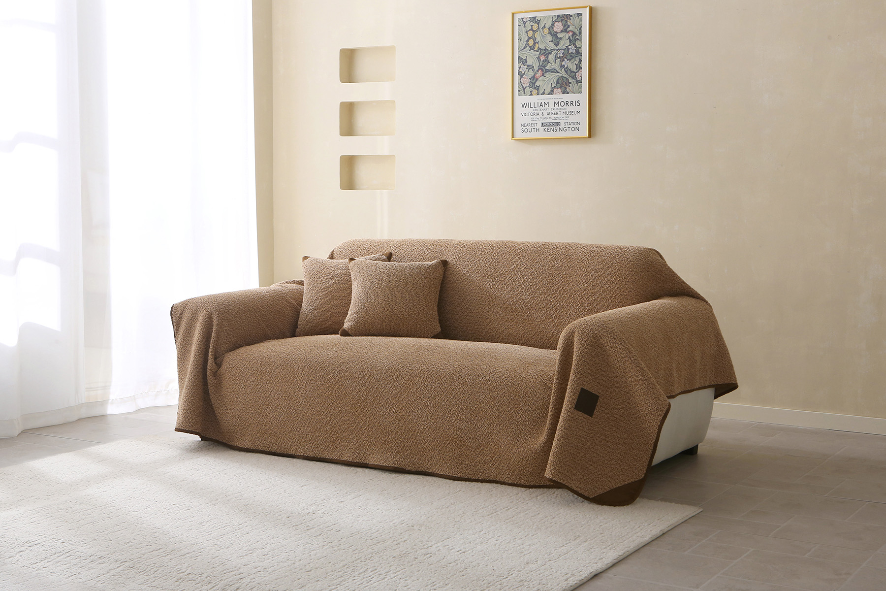 8832_5 Beauty Home Ριχτάρι Τριθέσιο Lamb Plus Art 8832 175x300 Άμμου