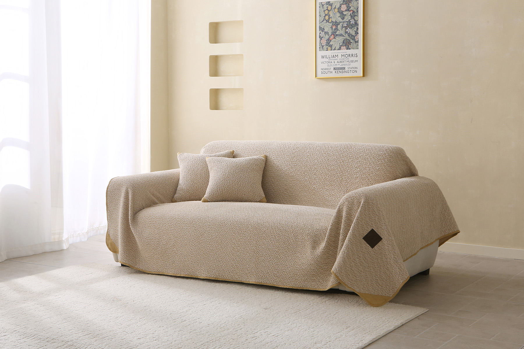 8833_5 Beauty Home Ριχτάρι Μονοθέσιο Lamb Plus Art 8833 175x180 Μπεζ